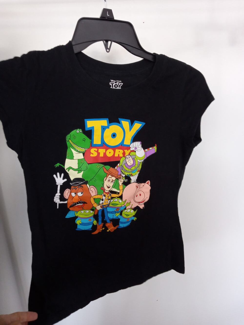 Disney Pixar TOY STORY 4 Tee Graphic T Shirt with Buzz Lightyear Woody Sz L